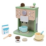 Generic Spielset mit Kaffeemaschine aus Holz, Charmantes Design Fördert...