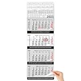 TOBJA 4 Monatskalender 2025 Wandkalender mit Schieber und verstärkter...