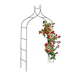 Relaxdays Rosenbogen Metall, Torbogen Garten, HxBxT: 260 x 140 x 38 cm,...