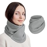 Figarge Winter Halswärmer - Dicker Fleece Schal Mit Doppelschnalle, Kragen...