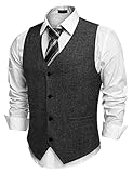 COOFANDY Herren Anzug Westen Slim fit Elegant Hochzeit Anzugweste...