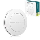 Safeliveo Rauchmelder ohne Blinkende LED, mit 10 Jahre Batterie, Mute...