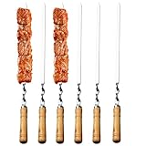 Grillspieße, wiederverwendbare Metallspieße | 6 Stück lange...