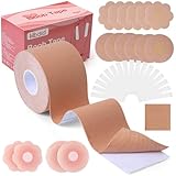 Hbaid Brust Tape Set mit 16pcs Nippelpads & 41pcs Fashion Tape | Klebe BH...