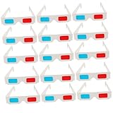 Sewroro 60 Stück 3D Kinobrillen aus Papier Anaglyph Rot Blau Einweg 3D...