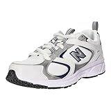 New Balance Herren 408 Sneaker, Weiss/SCHWARZ, 42.5 EU