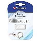 Verbatim Executive USB-Stick aus Metall 64 GB, USB 2.0, USB Speicherstick,...
