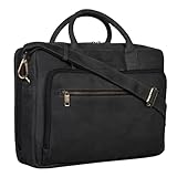 Benthill Aktentasche Leder Laptoptasche - Schultertasche für Herren und...