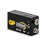 GP Batterie Lithium (9 Volt E-Block, CR-V9) 10 Jahres Batterie ideal für...