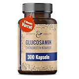 Glucosamin Chondroitin Komplex – 300 Reine Kapseln ohne Zusätze –...
