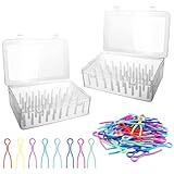 2 Stück Nähgarn Aufbewahrungsbox, Leer Stickgarn Organizer Box für 42...