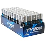 Tyzon® AA Alkalibatterien, 40 Stück – Langlebig & Leistungsstark, Ideal...