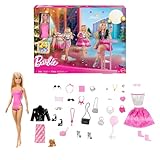 Barbie-Puppe Adventskalender mit 24 Kleidungsstücken und Accessoires,...