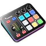 MAONO Gaming Audio Mixer, RGB PC Mischpult für Streaming, XLR Interface...