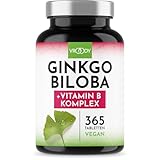 Ginkgo Biloba 6000mg pro Tablette, 365 Stück - Preis-Leistungs-Sieger +...