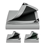 WOLTU Abdeckplane 1,5x6 m wasserdicht, 280 g/m² PE Schutzplane Gewebeplane...