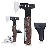Raxco Survival Axt - Multifunktionswerkzeug, Handbeil, 8-in-1, für Outdoor...