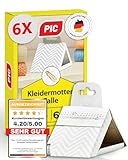 PIC Kleidermottenfalle Mottenschutz für Kleiderschrank, 6 Stück...