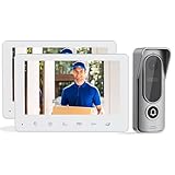 JeaTone 1080P Video Türsprechanlage mit 2*7-Zoll Monitor Türsprechanlage...