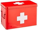 Zeller 18116 Medizinbox, Metall, rot, ca. 32 x 19,5 x 20 cm,...