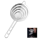 4 Stück Küchensieb Set, MXTIMWAN Küchensieb Edelstahl mit Verstärktem...