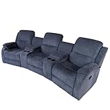 Riess Ambiente Exklusiver 3er Kinosessel Hollywood - dunkelgrau -...