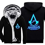 Herren Zip Up Hoodies Assassin Creed Winter Fleece Jacken Jugend Langarm...