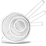 Sieb Küchensieb,GeeRic Sieb Set 8/12/18 cm, Küchensieb Edelstahl mit...