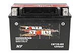 Power Storm CBTX9-BS (YTX9-BS) Motorradbatterie, wartungsfrei, 12 V, 8 Ah,...