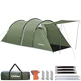 Chihee Camping Zelte Tunnelzelt 4 Personen Familienzelt mit 2 Türen...