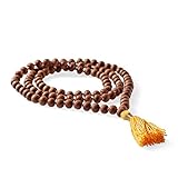 Lotuscrafts Sandelholz Mala - Buddhistische Gebetskette aus 108 Sandelholz...