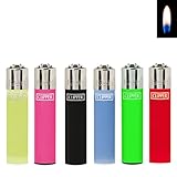 6X Clipper Classic Large Feuerzeuge Original Feuerzeug Solid Branded...