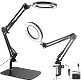 15-fache Lupe mit Licht, Tischlampe mit Ständer und Klemme,...