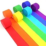 Towviy Krepppapier Bunt，7er Set Regenbogen Krepppapier Band 4.5cm x 25m...