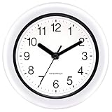 KIZLOC 17 cm Outdoor Uhr Garten Wasserfest, Gartenuhr Außen Wetterfest,...