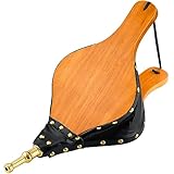 Amagabeli 42 x 17cm Holz Blasebalg für Kamin & Grill Grillblasebalg...