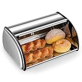 Ribelli Brotkasten aus lebensmittelgeprüftem Edelstahl, Brotbox mit...