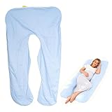 VOSSOT U-förmig Schwangerschaftskissen Bezug 150x80cm Stillkissenbezug...