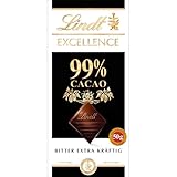 Lindt EXCELLENCE 99% Kakao - Edelbitter-Schokolade | 50 g Tafel | Extra...