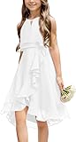 Haloumoning Mädchen Kleider Sommer Festlich Kleid Ärmellos Prinzessin...