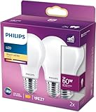 Philips LED classic Lampe 60 W, E27, warmweiß (2700K), 806 Lumen...