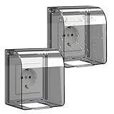 2 Stück Steckdose Regenschutz Wandschalter Steckdose, Wasserdichte...