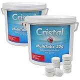 MultiTabs Chlor 10 kg mit 5 Funktionen 20 g Multifunktionstablette...