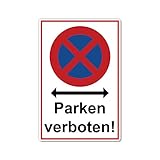 XXL Absolutes halteverbot Schild 30 x 40 cm parken verboten aus stabiler...