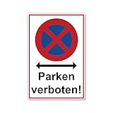 Absolutes Halteverbot parken verboten Schild 20 x 30 cm aus stabiler PVC...