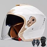 3/4-Halbhelm, Bluetooth-Jet-Motorradhelm, Motorradhelm Mit Offenem Gesicht,...