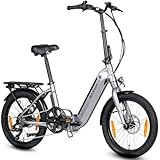 SAXXX Klapprad E-Bike, E Bike Klappbar 20 Zoll mit 7 Gang Kettenschaltung,...