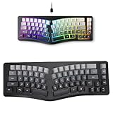 Jectse 69 Tasten Verkabelt Ergonomische Tastatur, RGB...