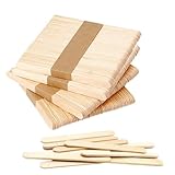Hougnioe 200 Stück handgefertigte Holzstäbchen, Eis am Stiel, 11,4 cm...