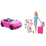 Barbie-Puppe Dream House Adventures & HBT92 - Cabrio-Fahrzeug, pink mit...